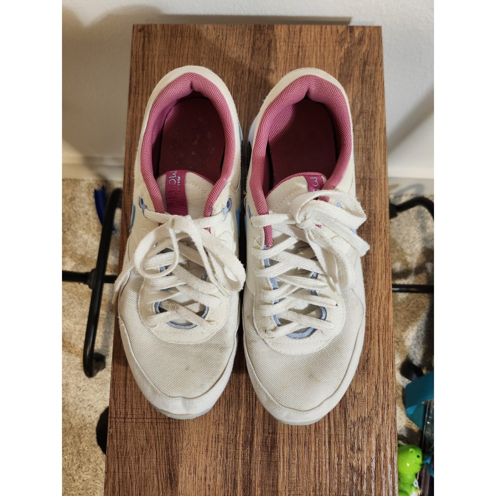 Nike Air Max Running Shoes Girls Youth Size 7Y White Pink Sneakers